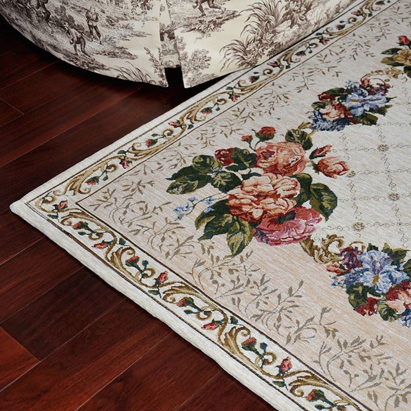 UKELER Vintage Traditional & Modern Rugs Home Decor Collection Floral Design Large Carpet (47.2''x71'', Rural Flower) - Image 3